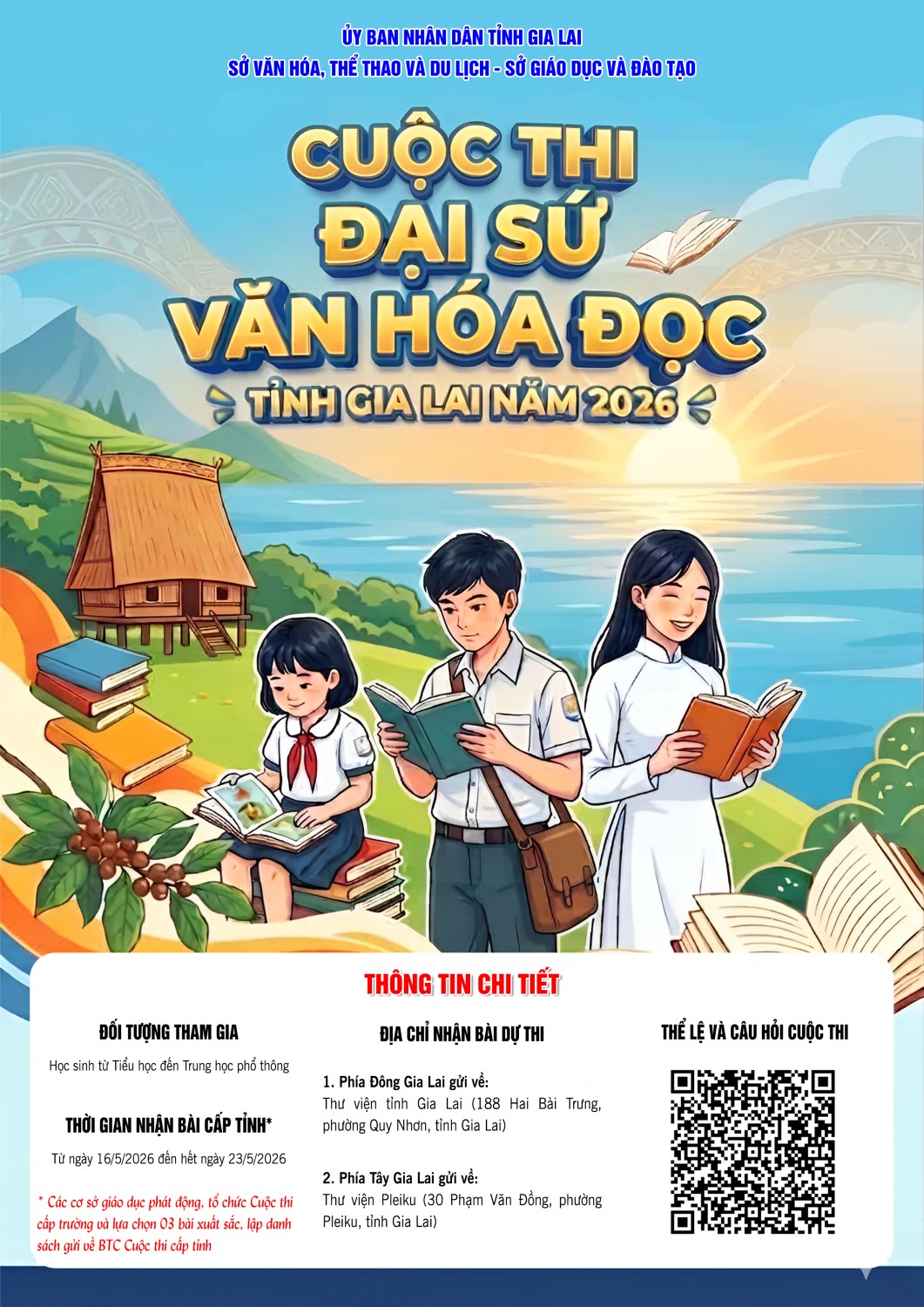 Kế hoạch và Thể lệ "Cuộc thi Đại sứ Văn hóa đọc tỉnh Gia Lai năm 2026"